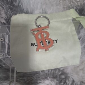 TB Burberry Coral Monogram Keychain-pre Owned